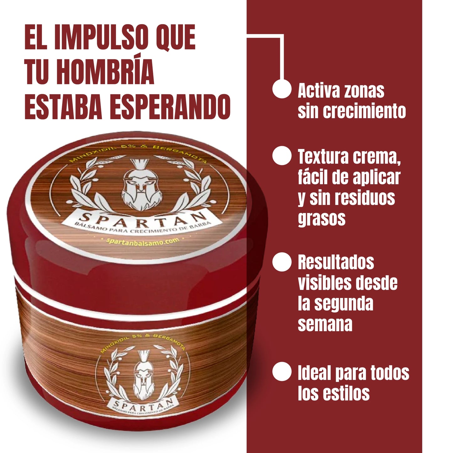 BÁLSAMO - Activador de Barba y Bigote | Minoxidil 5%