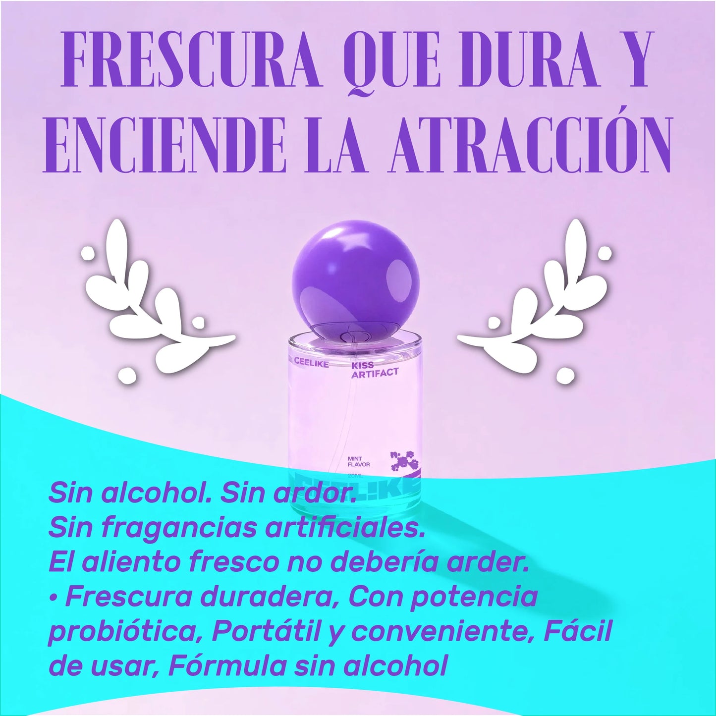 Spray oral con probióticos para mal aliento