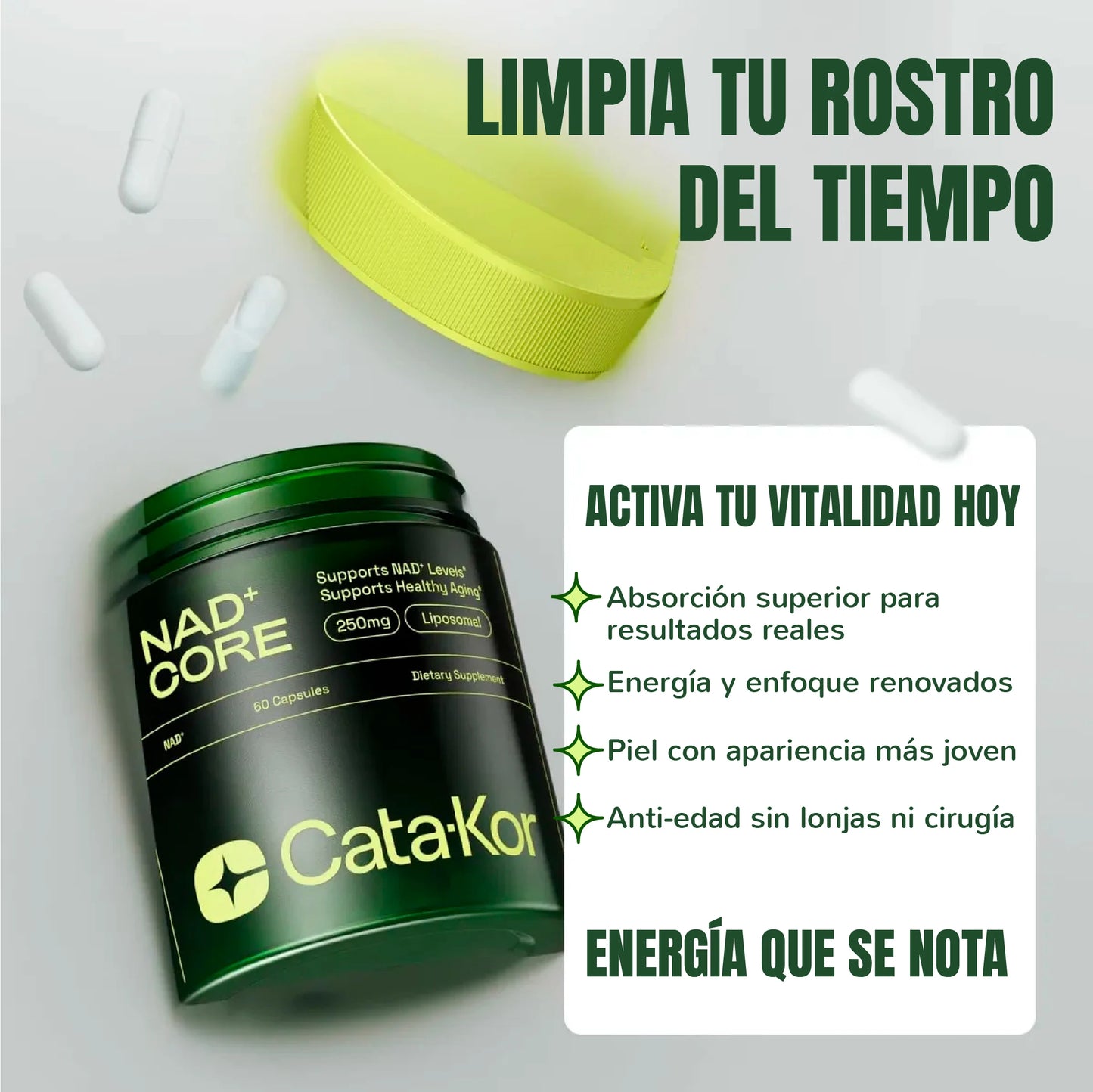 Cápsulas Rejuvenecedoras NAD+ para Vitalidad