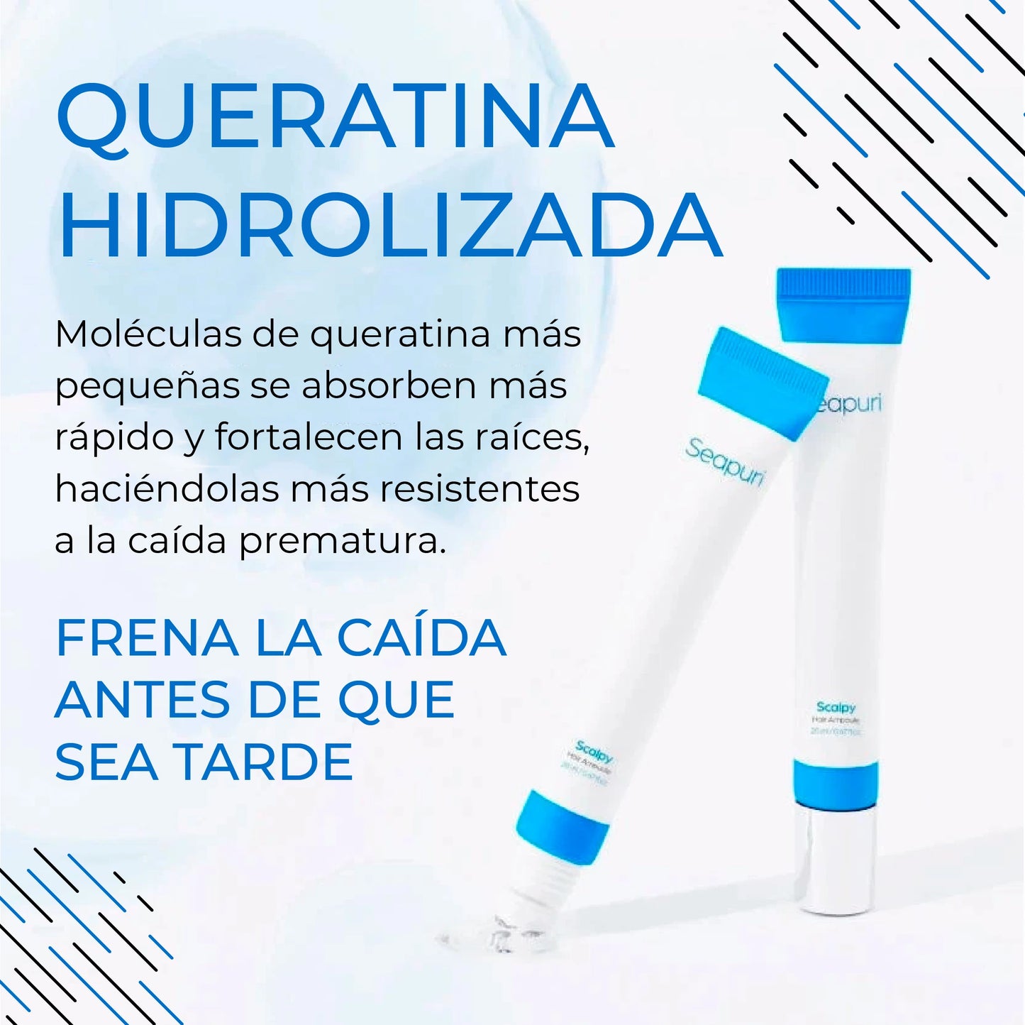 Suero con tratamiento profesional para el crecimiento del cabello