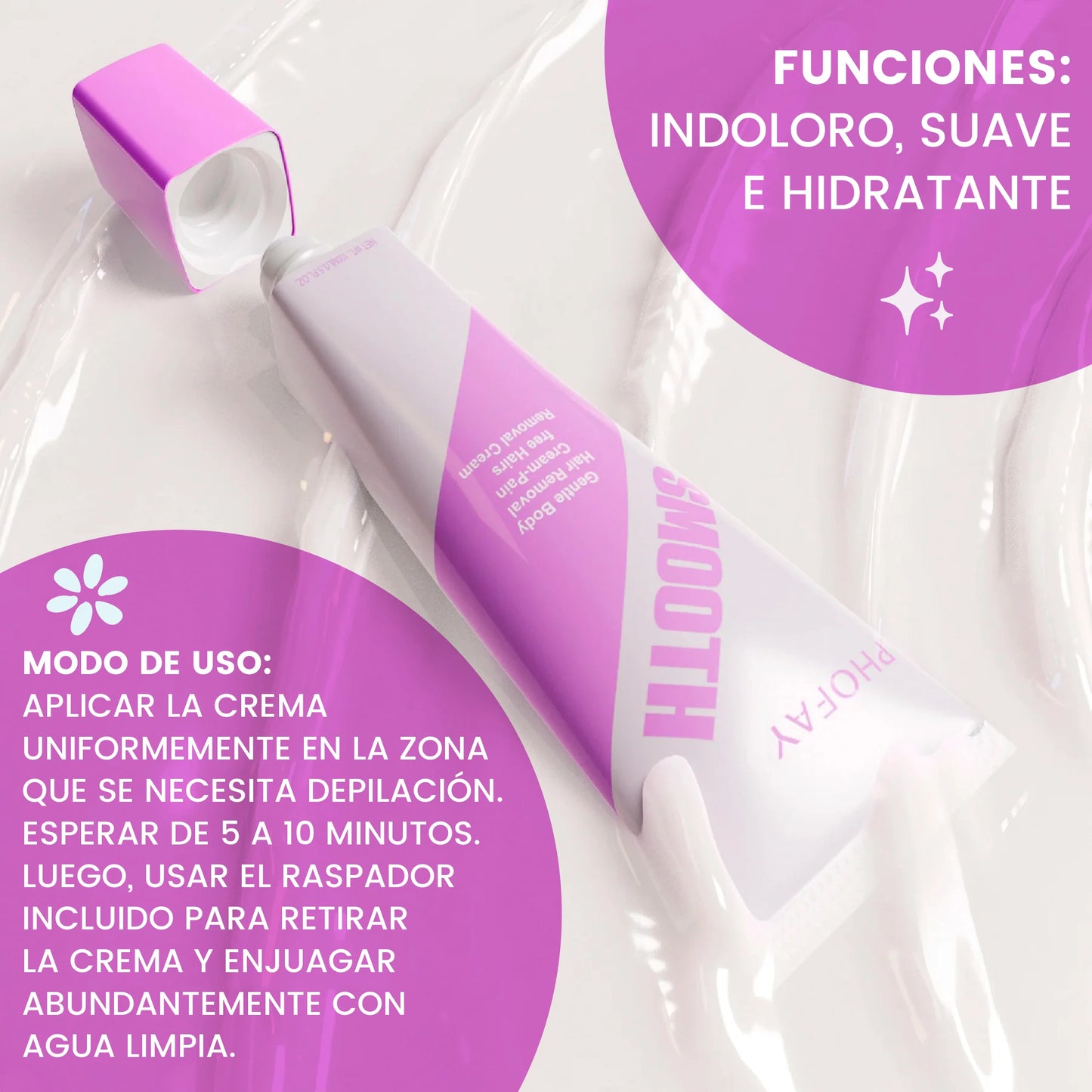 Crema depiladora de zona íntima para mujeres