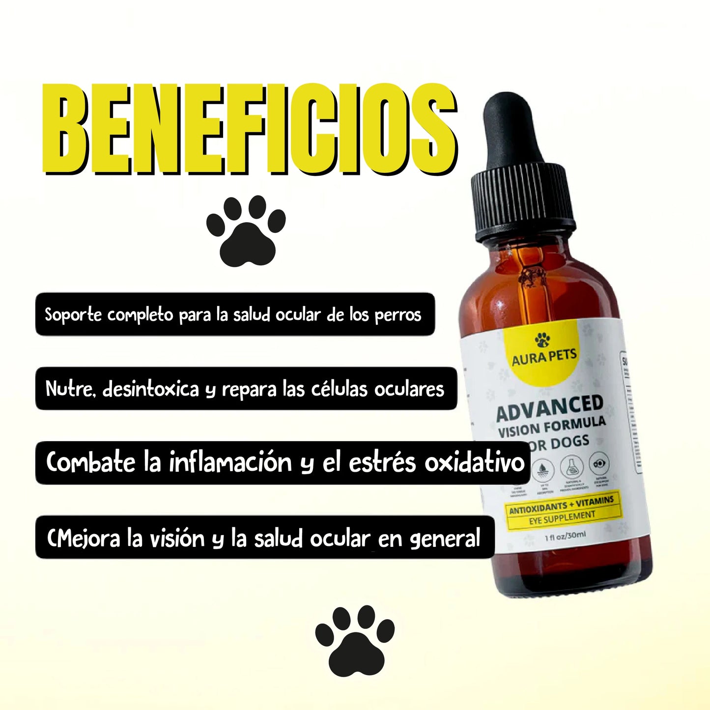 Suplemento en Gotas naturales restauradoras de visión para perros