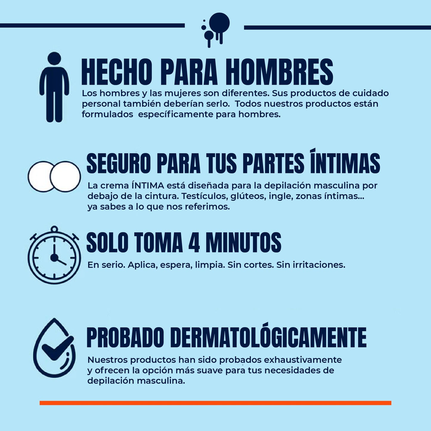 Crema depilatoria íntima para hombres