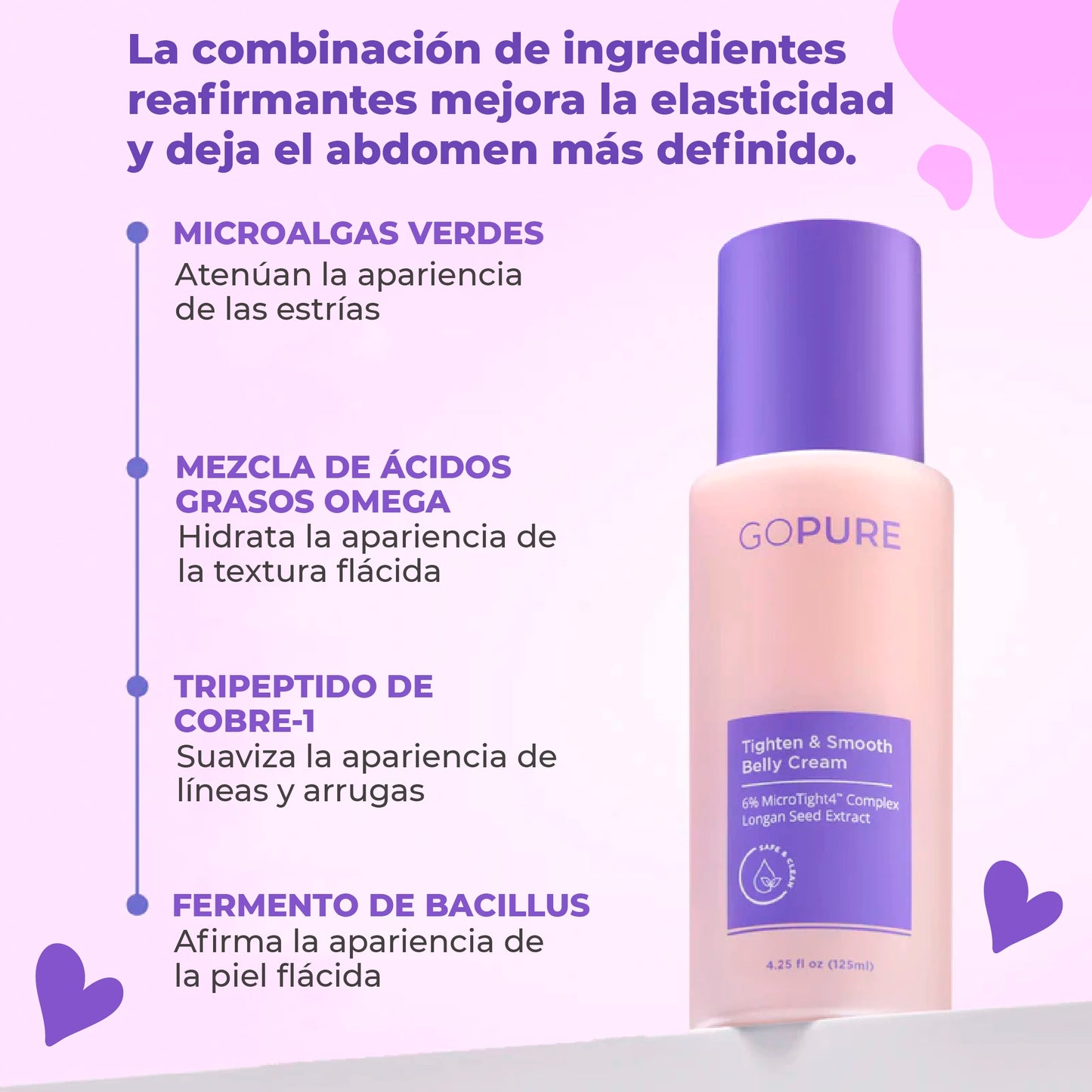 Crema reafirmante de abdomen | elimina estrías y flacidez