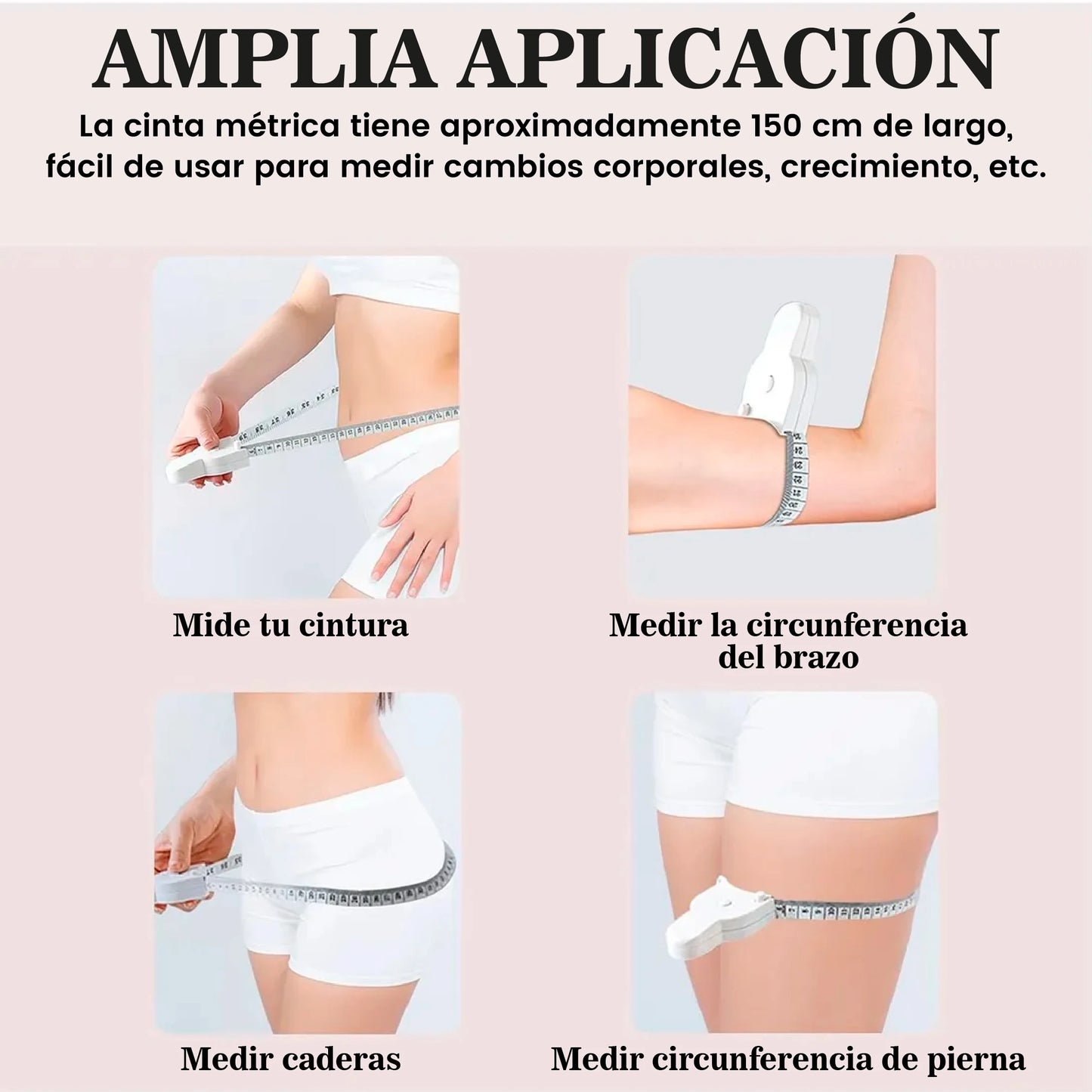 Cinta métrica para el cuerpo con sistema ajustable