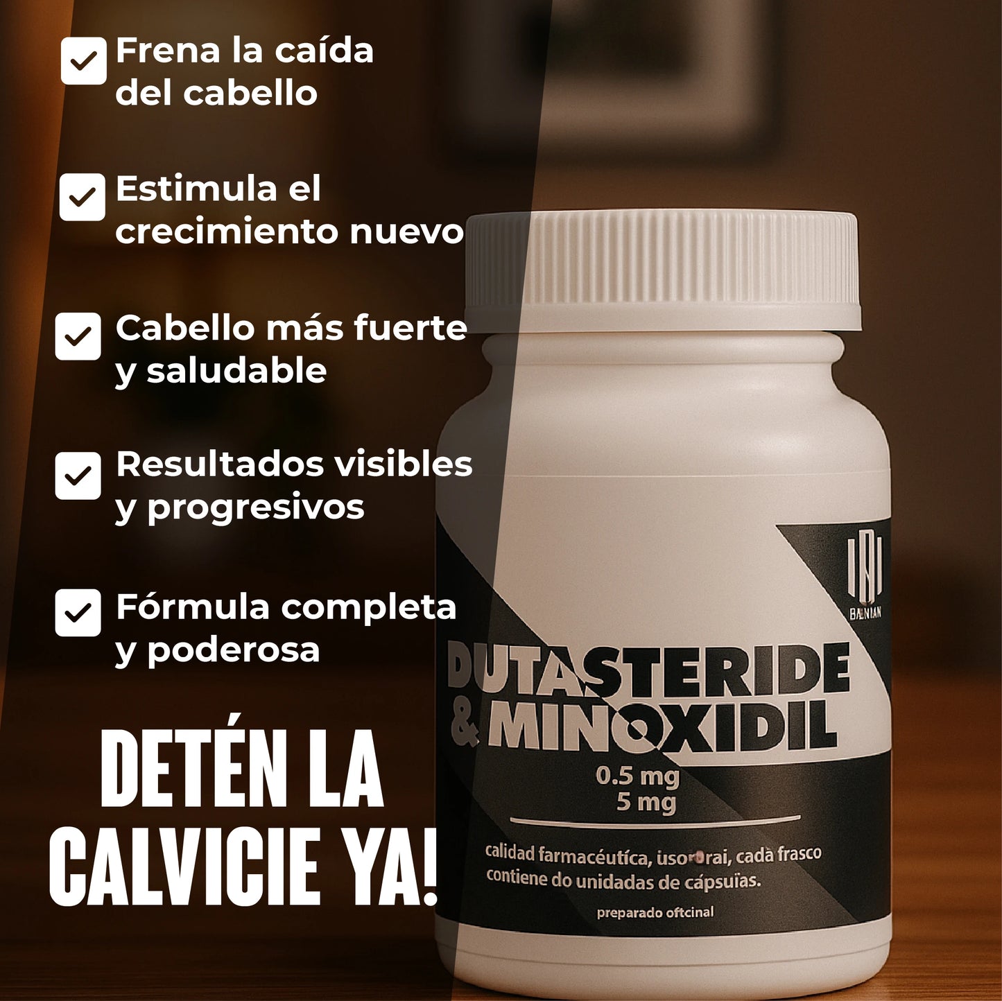 Tratamiento anti calvicie con Dutasteride & Minoxidil