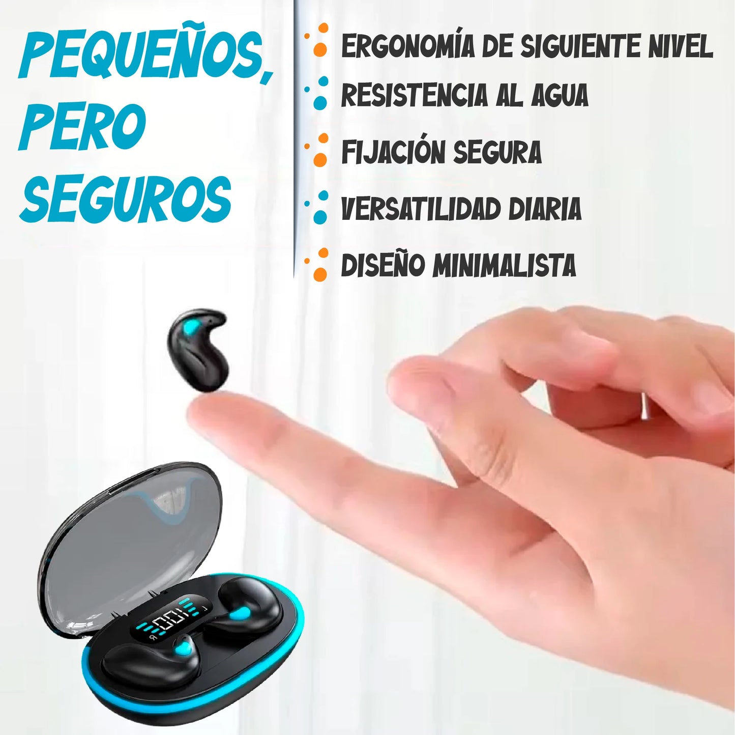 Auriculares ergonómicos a prueba de agua