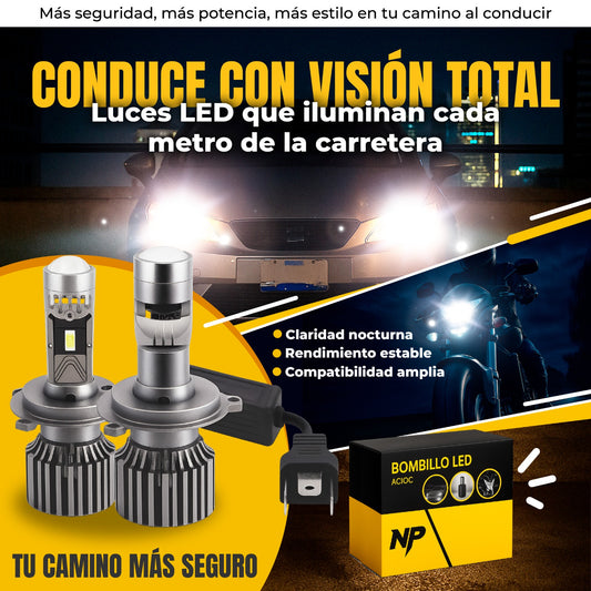 2 Lentes de Faro LED Super Potentes para Carros y Motos