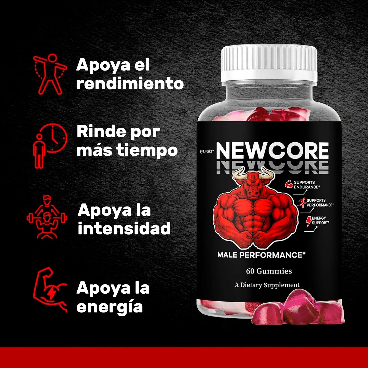 Suplemento en gomitas potenciador de testosterona natural