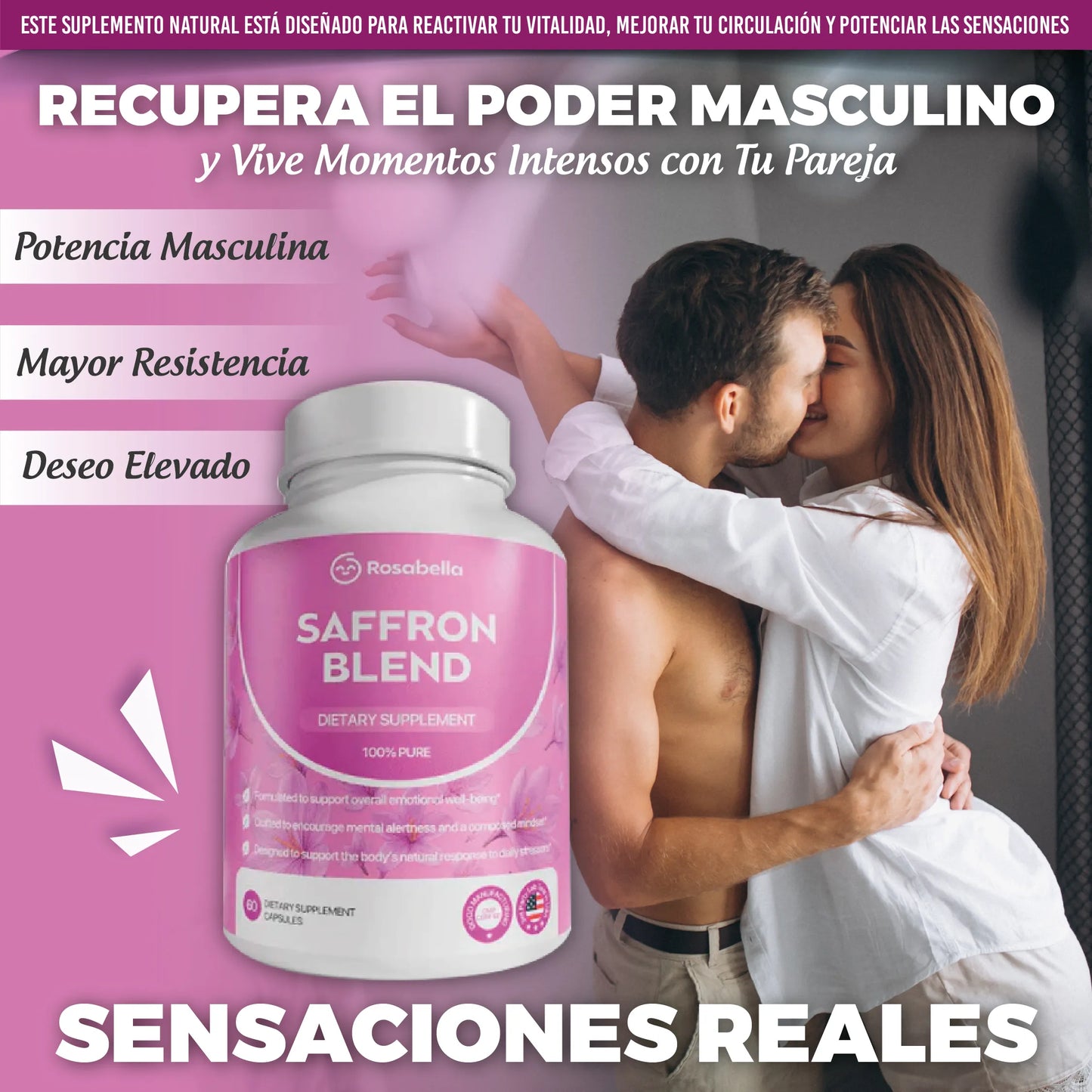 Suplemento natural para el rendimiento y placer en pareja