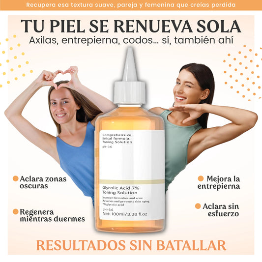 Ácido glicólico 7% rejuvenecedor y aclarador de piel
