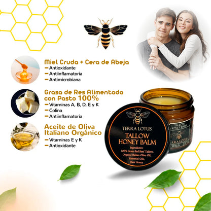 Bálsamo Restaurador facial a base de miel con sebo orgánico