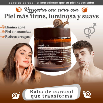Crema Facial Rejuvenecedora con Baba de Caracol & Colágeno