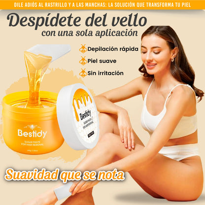 Cera depilatoria a base miel para piel suave y sin irritación