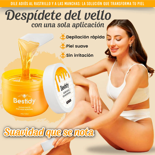 Cera depilatoria a base miel para piel suave y sin irritación