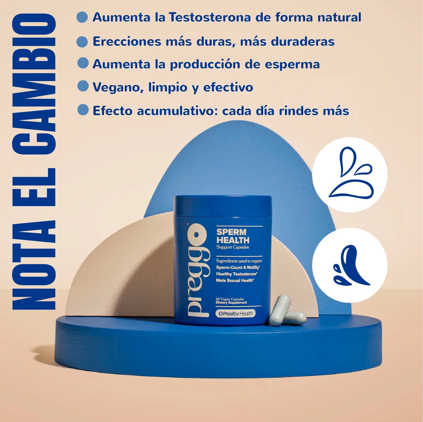 Suplemento Potenciador natural para de testosterona y esperma