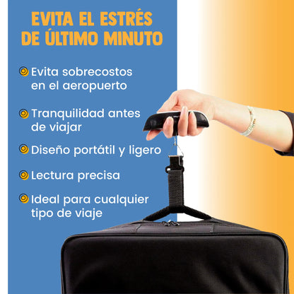 Báscula digital portátil para equipaje