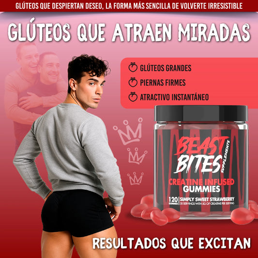 Gomitas de creatina para aumentar glúteos en hombre