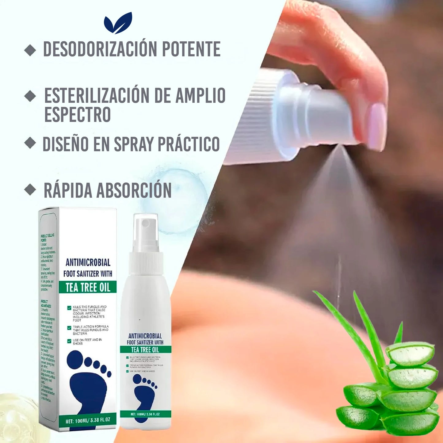 Desodorante orgánico para pies | Elimina los hongos y el mal olor