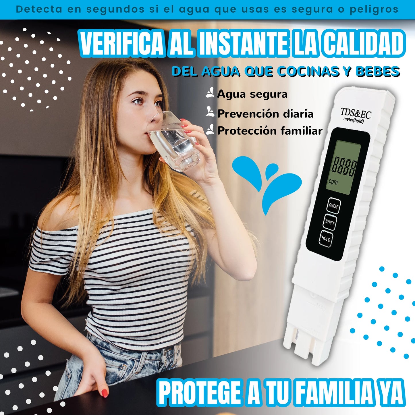 Medidor Digital Portátil para la Calidad del Agua