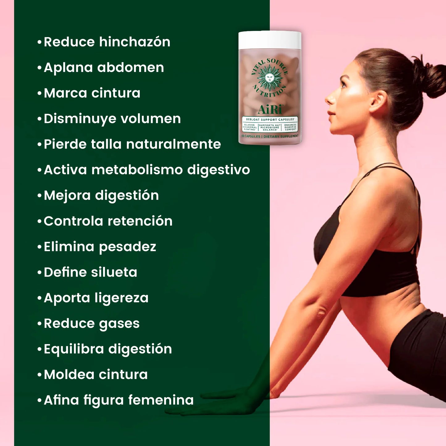 Capsulas Reduce la hinchazón y regula tu metabolismo