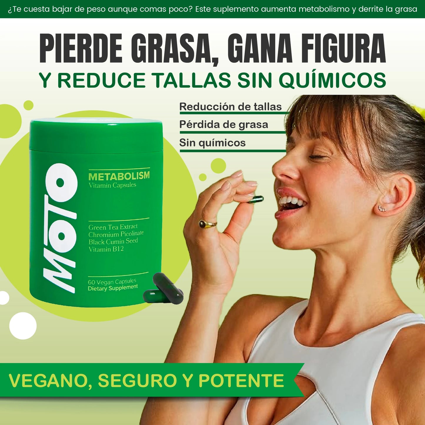 Suplemento vegano quemagrasa y Activa tu metabolismo