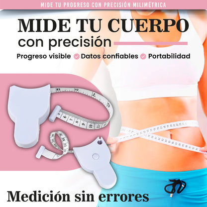 Cinta métrica para el cuerpo con sistema ajustable