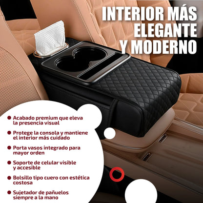 Cojín reposabrazos en cuero de lujo