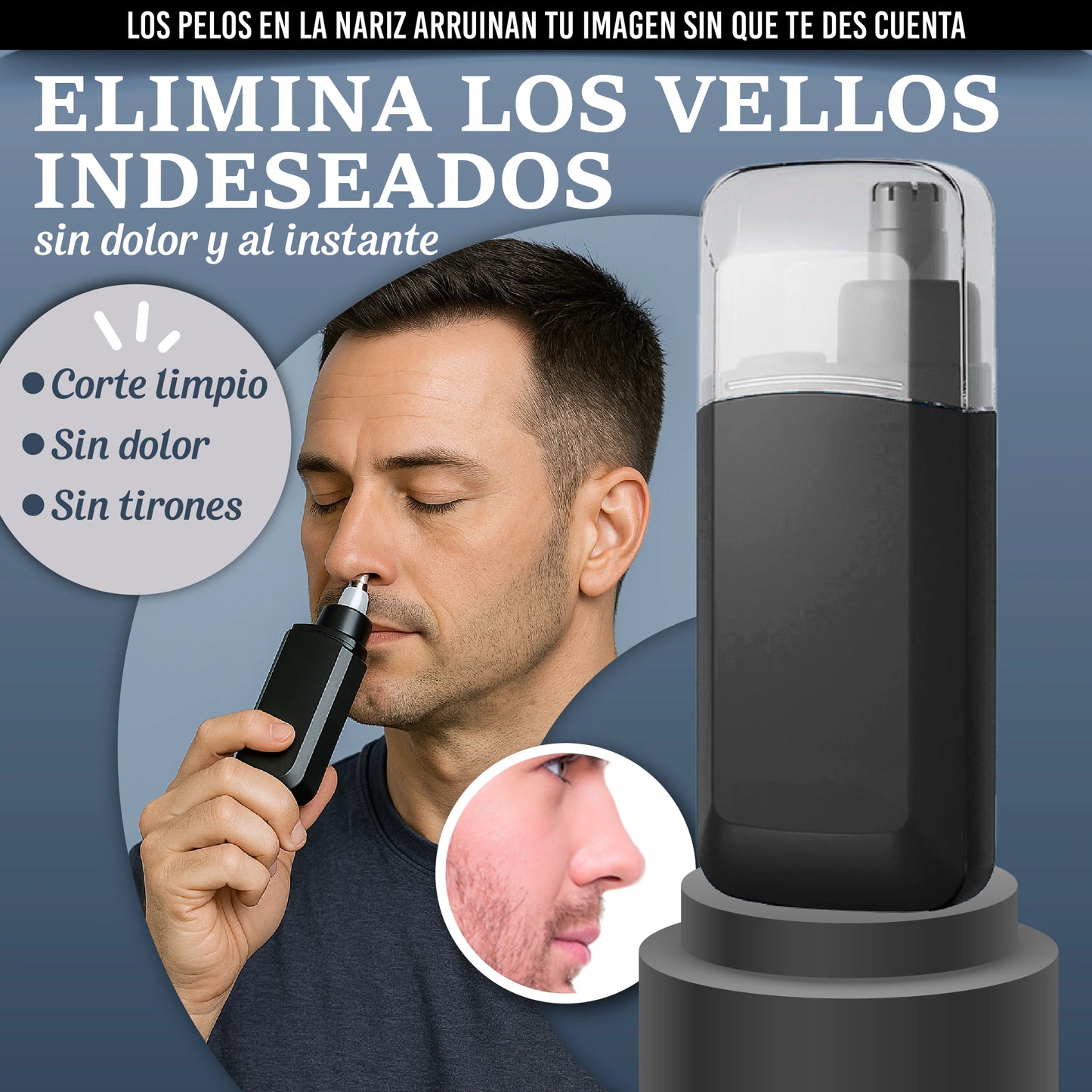 Depiladora de pelos portátil y aprueba de agua