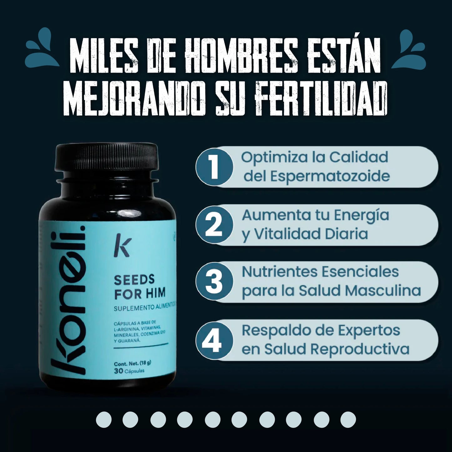 Suplemento estimulador de fertilidad masculina
