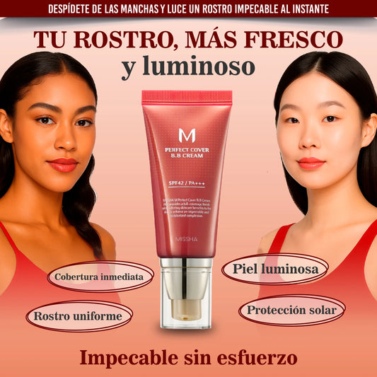 Crema facial coreana piel perfecta con protección solar