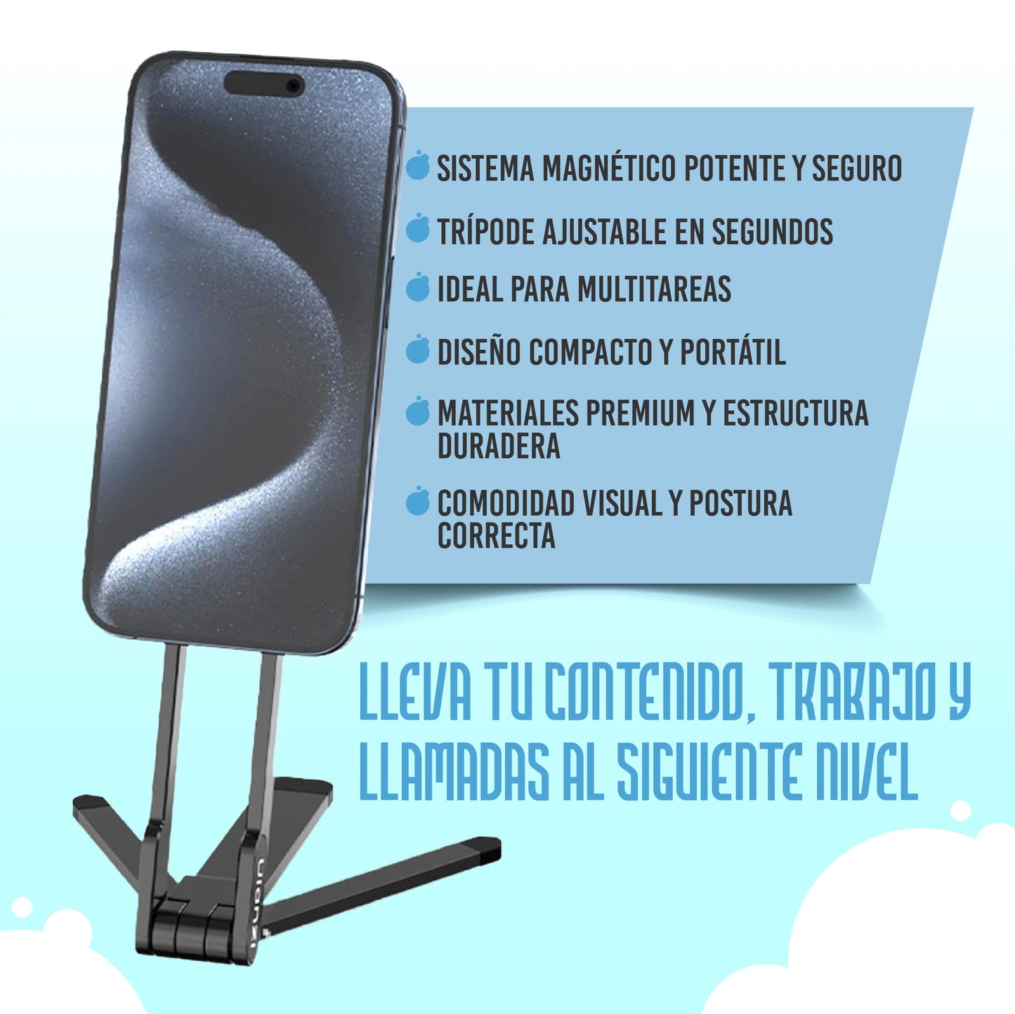 Trípode Portátil con Fijación Magnética