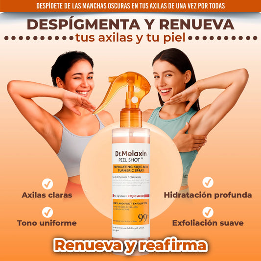 Spray despigmentante con ácido kójico y cúrcuma