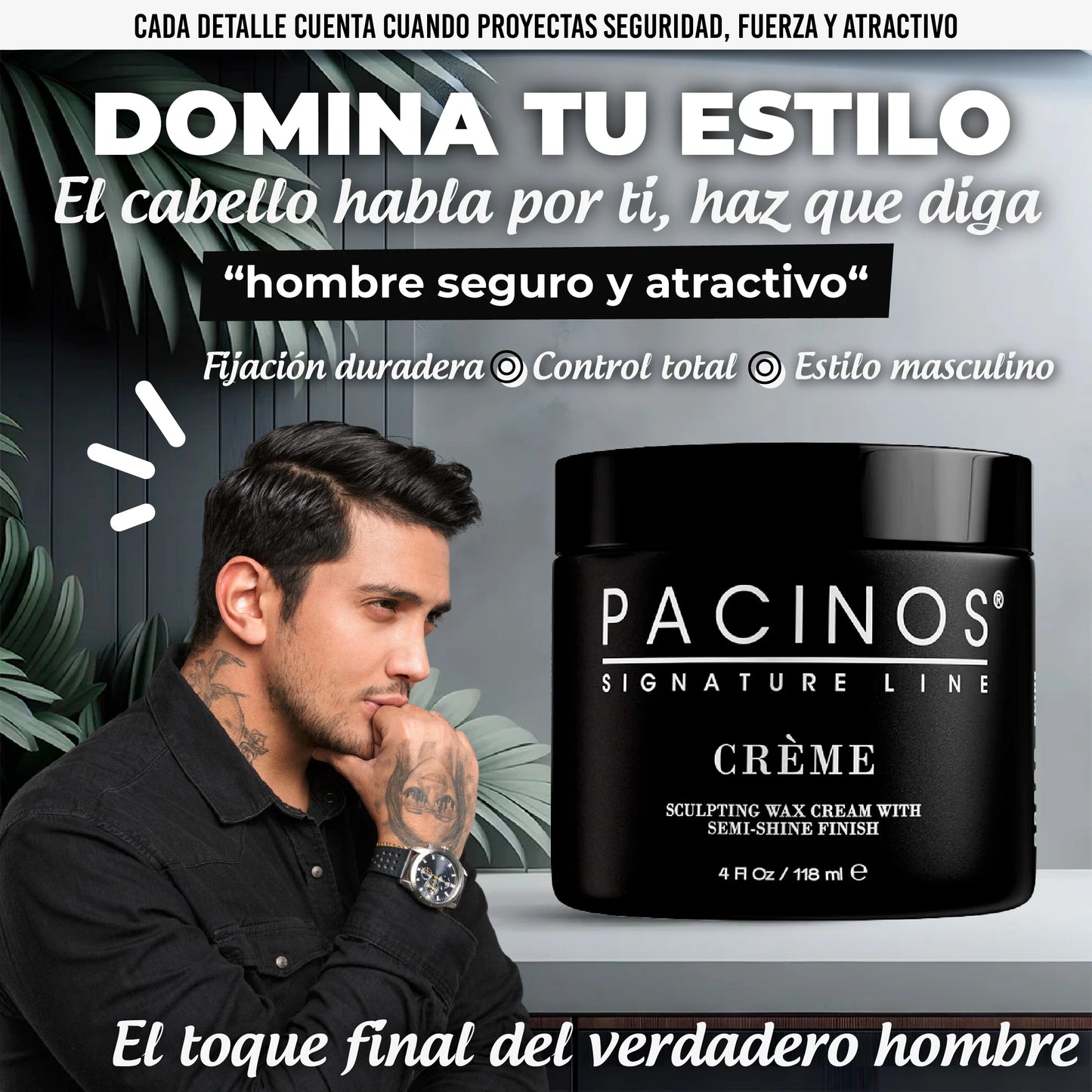Crema de peinado profesional para hombres
