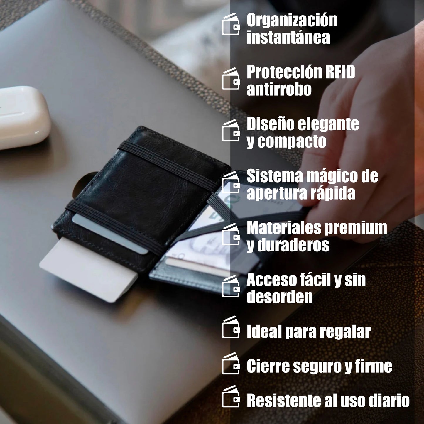 Billetera de Lujo Protección Antirrobo