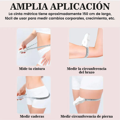 Cinta métrica para el cuerpo con sistema ajustable