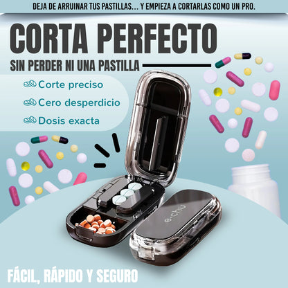 Cortador y almacenaje de pastillas 2 en 1