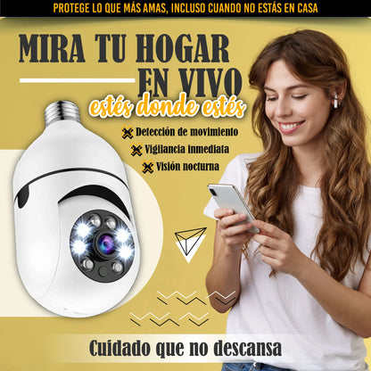 Cámara de seguridad inteligente, visión nocturna con conexión a celular