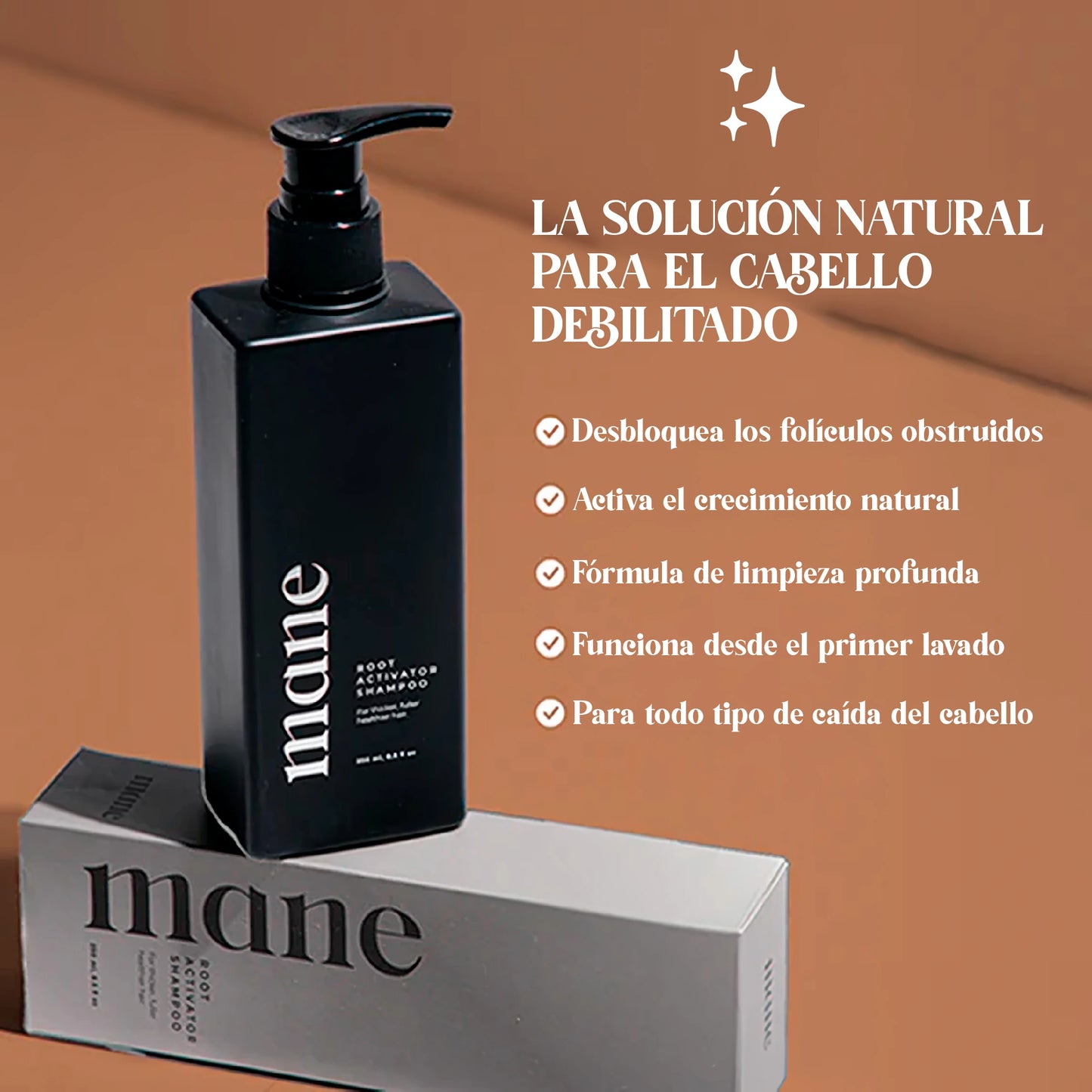 Champú activador de raíces para el crecimiento del cabello