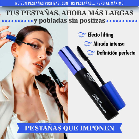 Máscara de pestañas profesional | Volumen extremo y nutrición intensa