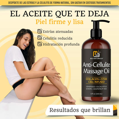 Aceite de masaje anticelulítico con colágeno